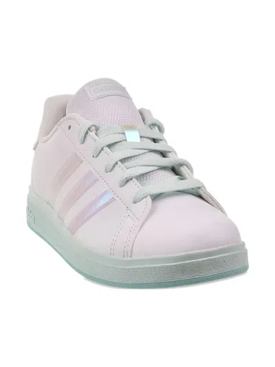 Adidas Originals Kids' Grand Court 2.0 "cloud White/flash Aqua/halo Mint" Sneakers"