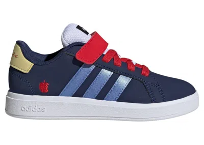 Pre-owned Adidas Originals Grand Court 2.0 Disney Jasmine Sneakers In Dark Blue/blue Fusion/better Scarelet Red