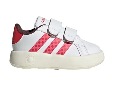 Pre-owned Adidas Originals Grand Court 2.0 Disney Minnie Sneakers In Cloud White/pink Fusion/pure Ruby