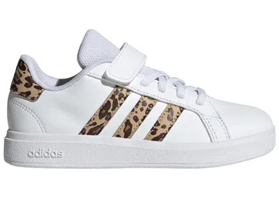 Pre-owned Adidas Originals Grand Court 2.0 Sneakers In Cloud White/magic Beige/matte Gold