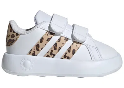 Pre-owned Adidas Originals Grand Court 2.0 Sneakers In Cloud White/magic Beige/matte Gold In Multi