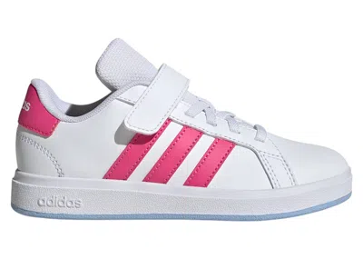 Pre-owned Adidas Originals Grand Court 2.0 White Sneakers In Cloud White/pulse Magenta/glow Blue