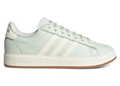 Pre-owned Adidas Originals Grand Court 2.0 (women's) Sneakers In Linen Green/off White/silver Metallic In Multi