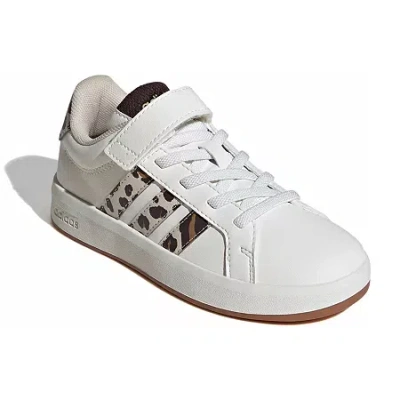 Adidas Originals Grand Court 3.0 El Little Kid Girls Sneakers In White