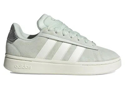 Pre-owned Adidas Originals Grand Court Alpha 00s (women's) Sneakers In Linen Green/off White/silver Metallic