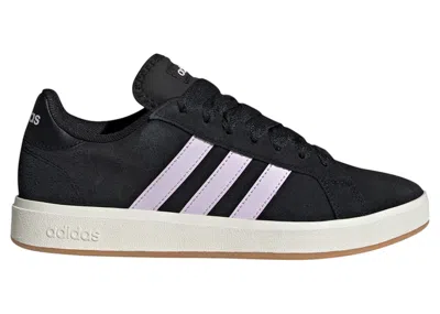 Pre-owned Adidas Originals Grand Court Base 00s (women's) Sneakers In Core Black/ice Lavender/off White