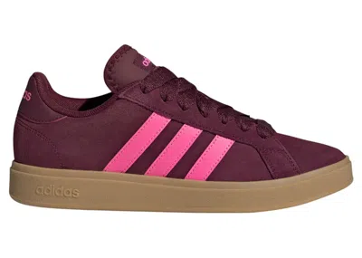 Pre-owned Adidas Originals Grand Court Base 00s (women's) Sneakers In Shadow Red/lucid Pink/gum