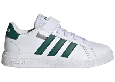 Pre-owned Adidas Originals Grand Court Court And Top Strap Sneakers In Cloud White/collegiate Green