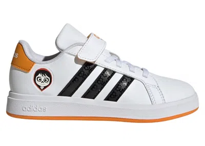 Pre-owned Adidas Originals Grand Court Disney Coco Sneakers In Cloud White/core Black/eqt Orange