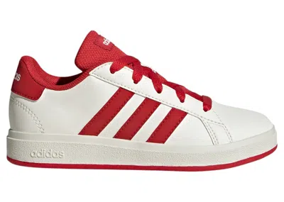 Pre-owned Adidas Originals Grand Court Lifestyle Sneakers In Off White/collegiate Red/core Black