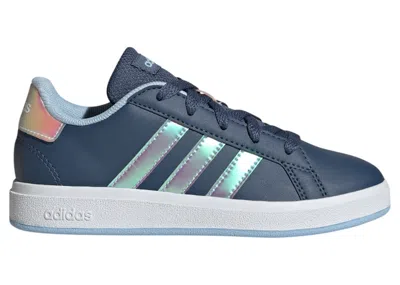 Pre-owned Adidas Originals Grand Court Lifestyle Sneakers In Preloved Ink/cloud White/clear Sky Blue