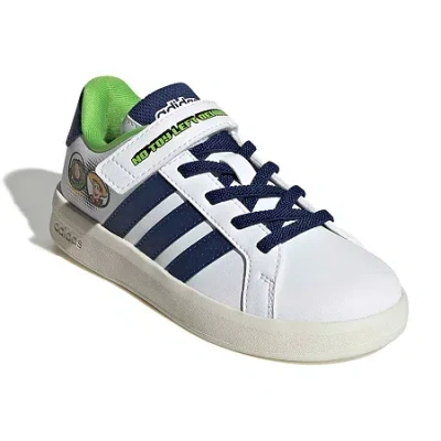 Adidas Originals Grand Court Little Kid Boys Toy Story Sneakers In White