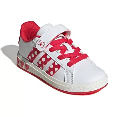 Adidas Originals Grand Court Little Kid Girls Minnie Mouse Sneakers In Multi