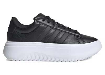 Pre-owned Adidas Originals Grand Court Platform Black (women's) Sneakers In Core Black/carbon