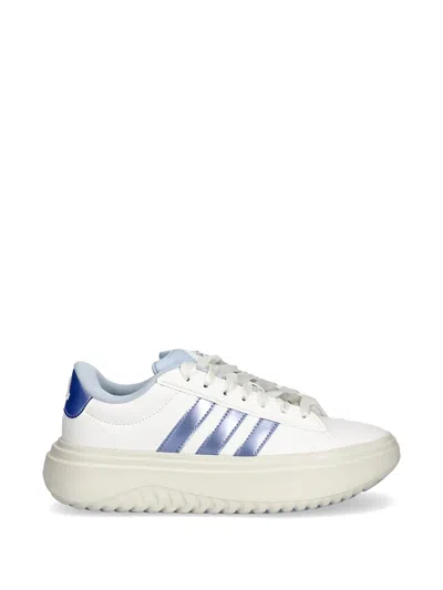 Adidas Originals Grand Court Platform Sneakers In White