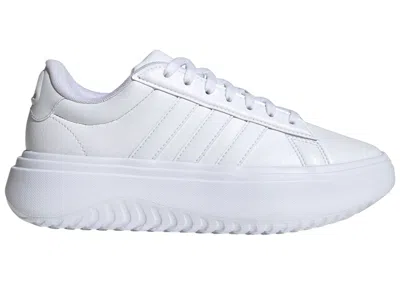 Pre-owned Adidas Originals Grand Court Platform (women's) Sneakers In Cloud White/crystal White