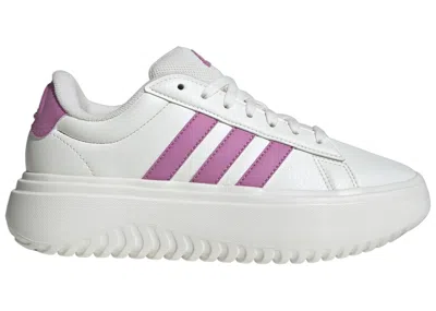 Pre-owned Adidas Originals Grand Court Platform (women's) Sneakers In Core White/preloved Purple