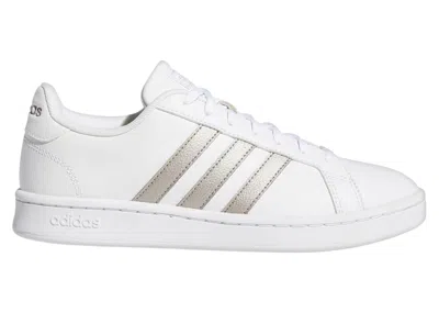 Pre-owned Adidas Originals Grand Court White Platinum Metallic (women's) Sneakers In Cloud White/platin Met.