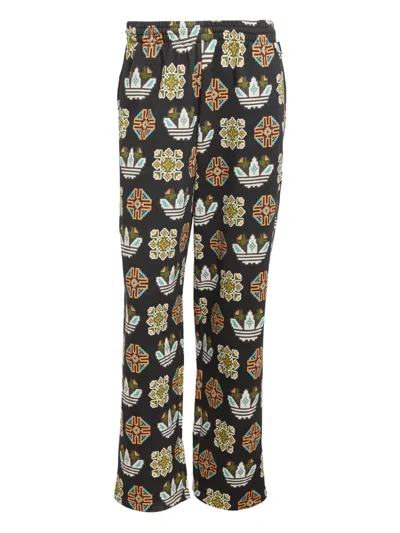 Adidas Originals Graphic-print Track Pants In Gold