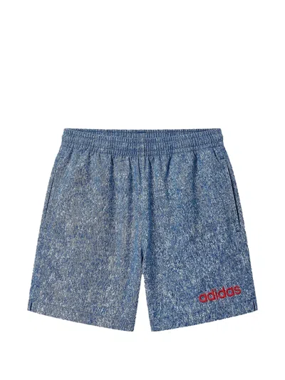 Adidas Originals Graphic Shorts In Blue