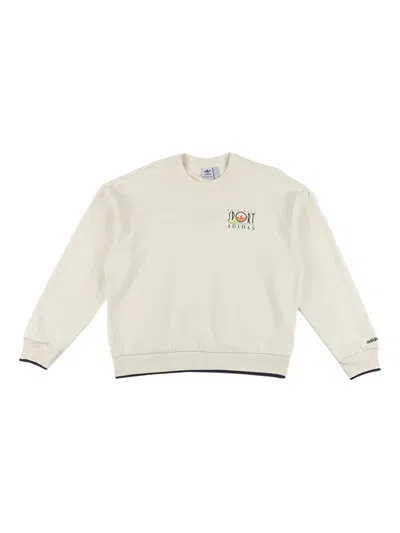 Adidas Originals Graphic Sports Crewneck In White