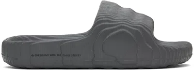 ADIDAS ORIGINALS GRAY ADILETTE 22 POOL SLIDES
