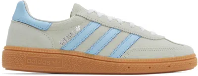 ADIDAS ORIGINALS GRAY & BLUE HANDBALL SPEZIAL SNEAKERS