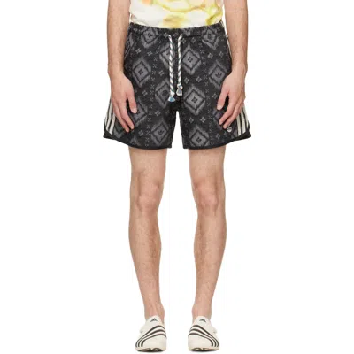 Adidas Originals Gray Edison Chen Edition Clot Heritage Print Shorts In Transparent