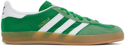 Adidas Originals Gazelle Indoor Sneakers In Green