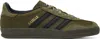 Adidas Originals Green Gazelle Indoor Sneakers In Focus Olive / Core B