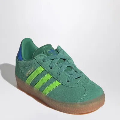 Adidas Originals Green Gazelle Sneaker With Elastic Laces