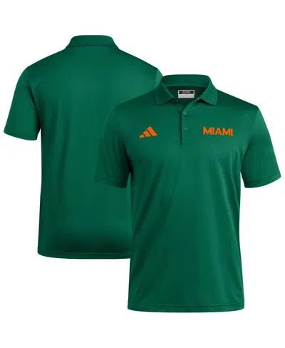 Adidas Originals Green Miami Hurricanes Ultimate 365 Ottoman Polo Shirt
