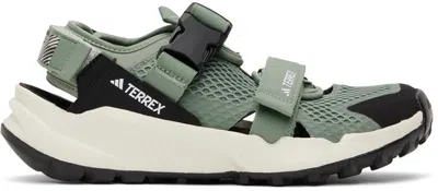 Adidas Originals Green Terrex Hydroterra Sandals In Silver Green / Core
