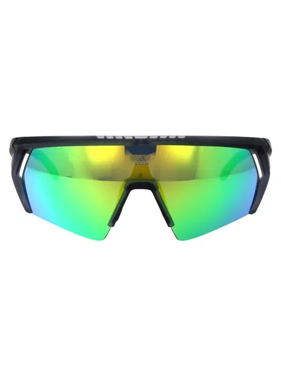 Adidas Originals Grigio/altro/verde Specchiato Acetate Sunglasses In Green