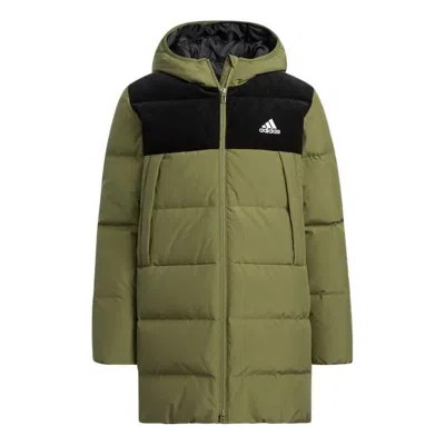 Adidas Originals (gs) Adidas 2-in-1 Long Down Jacket 'green Black'