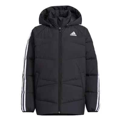 Adidas Originals (gs) Adidas 3-stripes Short Length Jacket 'black White'
