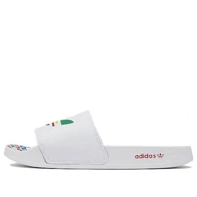 Adidas Originals (gs) Adidas Adilette Slides 'white Multi'