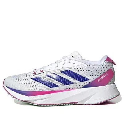Adidas Originals (gs) Adidas Adizero Sl J 'white Lucid Blue Fuchsia' In Multi