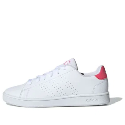 Adidas Originals (gs) Adidas Advantage J 'white Real Pink' In Multi