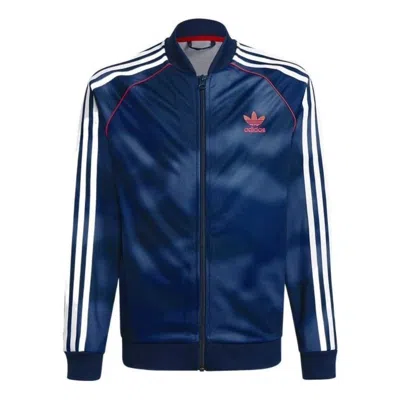 Adidas Originals (gs) Adidas Allover Print Camo Sst Track Jacket Asia Sizing 'blue'