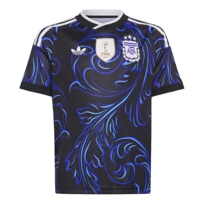 Adidas Originals (gs) Adidas Argentina 26 Away Jersey 'black Lucid Blue' In Multi