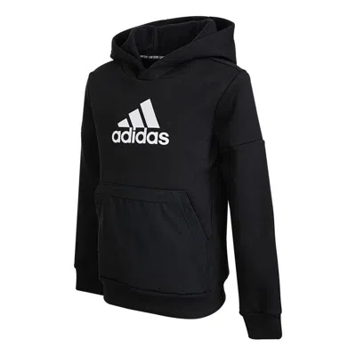 Adidas Originals (gs) Adidas Badge Of Sport Fleece Hoodie Asia Sizing 'black White' In Animal Print