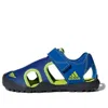 Adidas Originals (gs) Adidas Captain Toey K Velcro Outdoor Flat Heel Sports Blue Green Sandals 'blue Green'