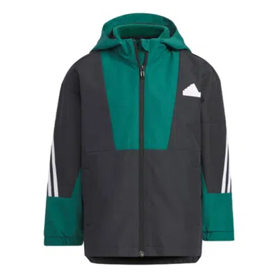 Adidas Originals (gs) Adidas City Escape Two-in-one Jacket 'black Green'