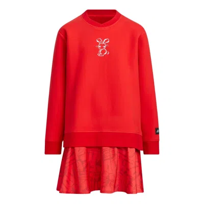 Adidas Originals (gs) Adidas Cny Knit Dress 'red'