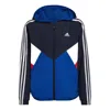 Adidas Originals (gs) Adidas Color Block Windbreaker Jacket 'black White Blue'