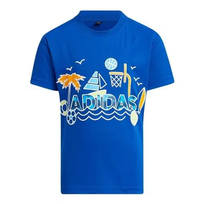 Adidas Originals (gs) Adidas Cotton Graphic T-shirt 'blue'