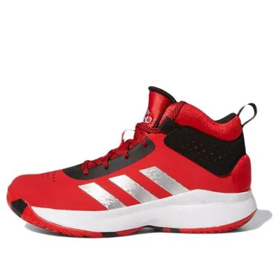 Adidas Originals (gs) Adidas Cross 'em Up 5 J Wide 'vivid Red Silver Metallic'