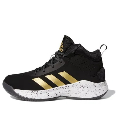 Adidas Originals (gs) Adidas Cross 'em Up 5 Wide J 'black Gold Metallic'