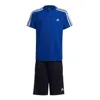 Adidas Originals (gs) Adidas Designed To Move Tee And Shorts Set 'blue Black' In Multi
